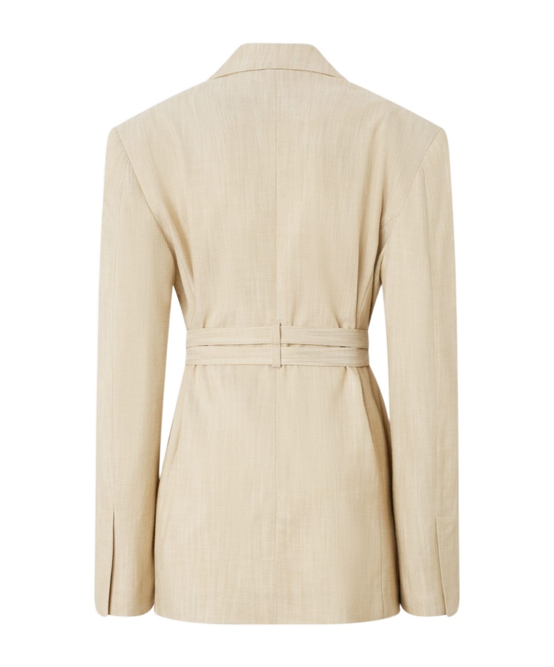 Pinko Belted Waist Blazer With Front Button Fastening In Nude