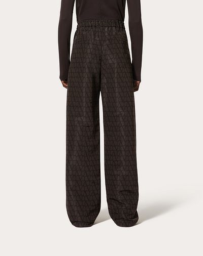 Valentino Cotton Joggers With Toile Iconographe Print In Black