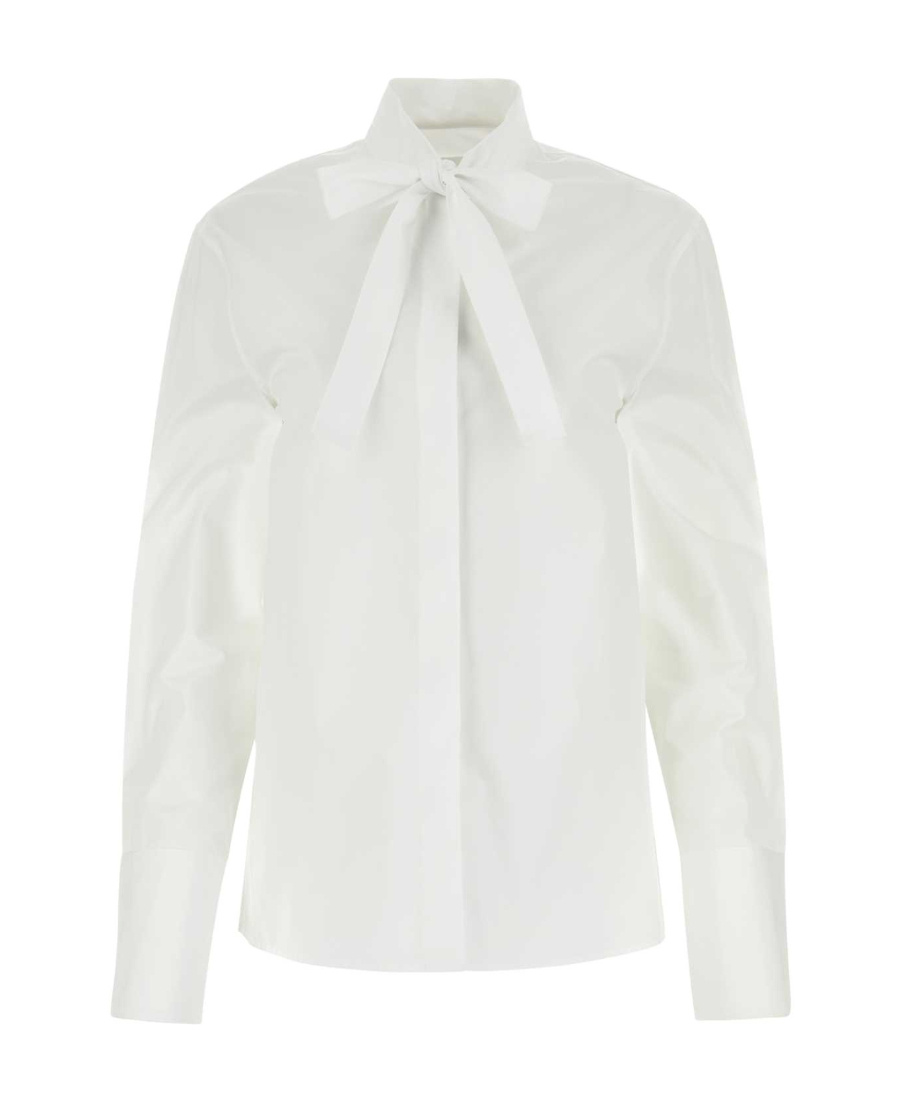 Jil Sander Bow-detailing Cotton Shirt In White
