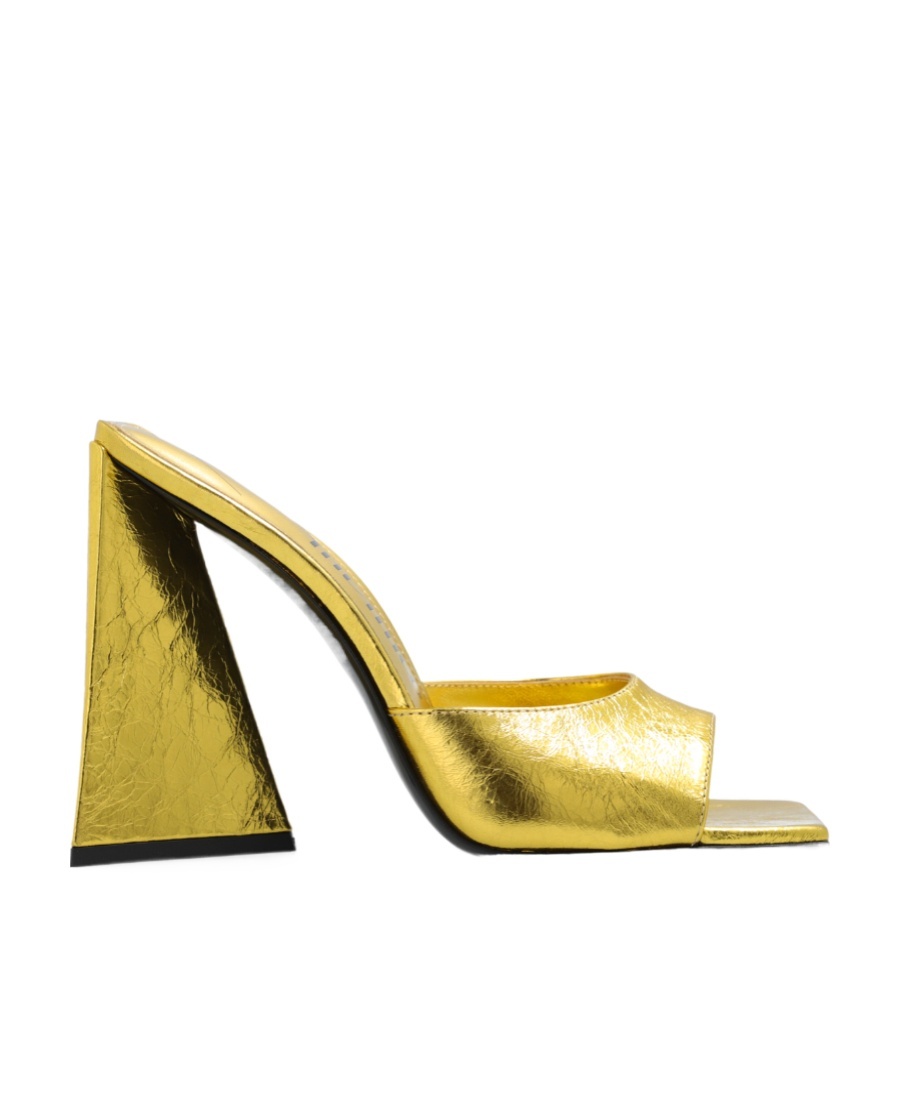 Attico 115mm Devon Metallic Faux Leather Mules In Multicolor