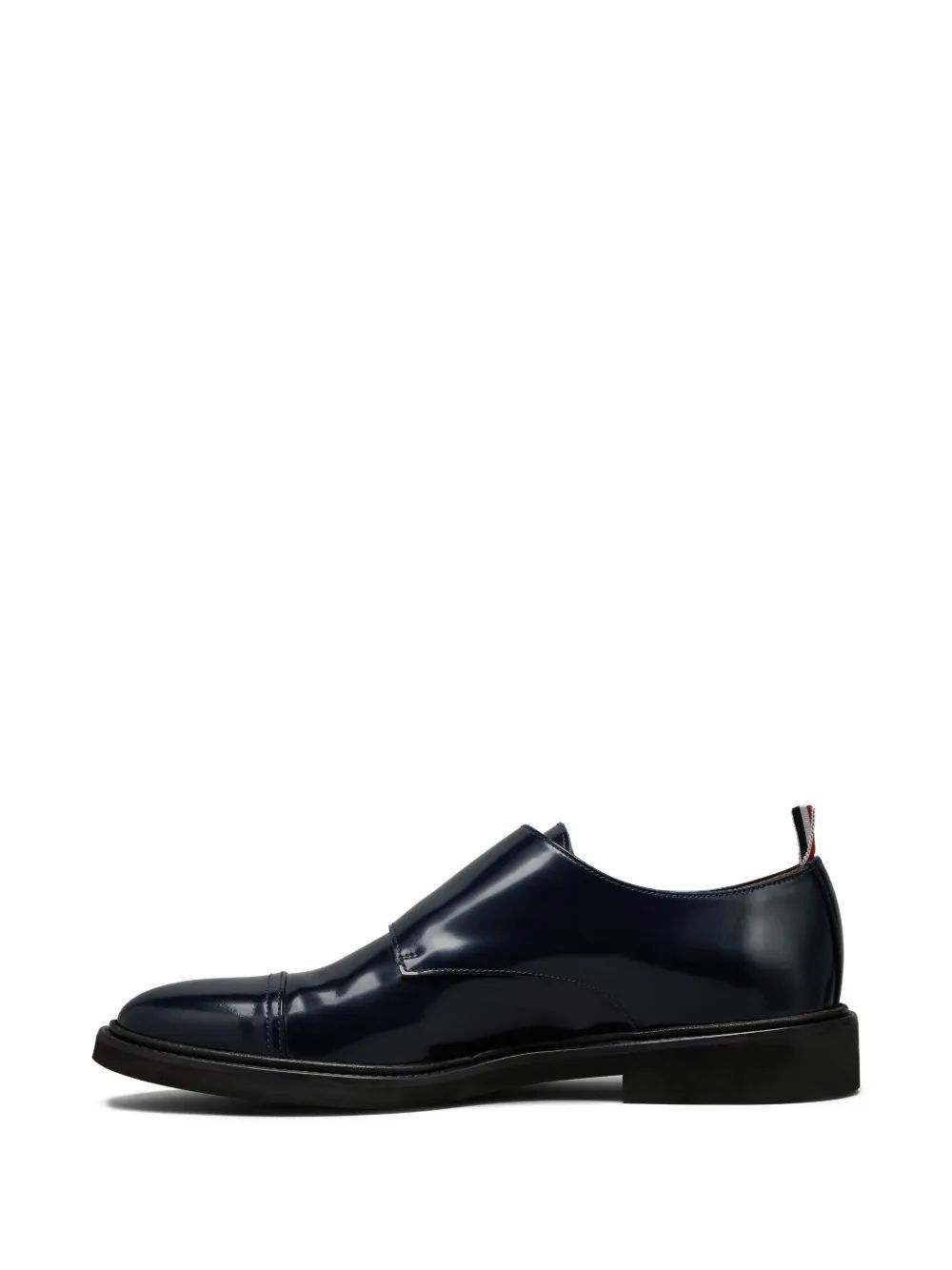 Thom Browne Almond Toe Lace-up Shoes With Rubber Sole In Black