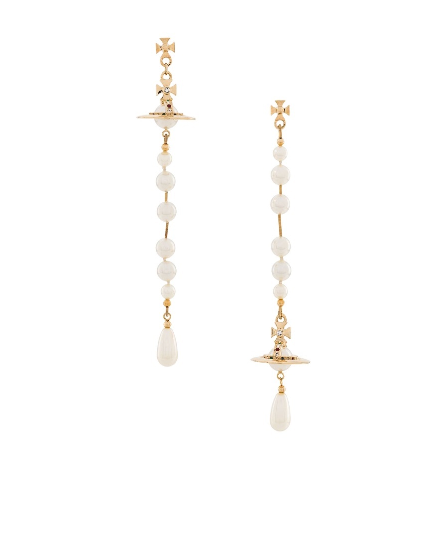 VIVIENNE WESTWOOD ORB PEARL DROP EARRINGS