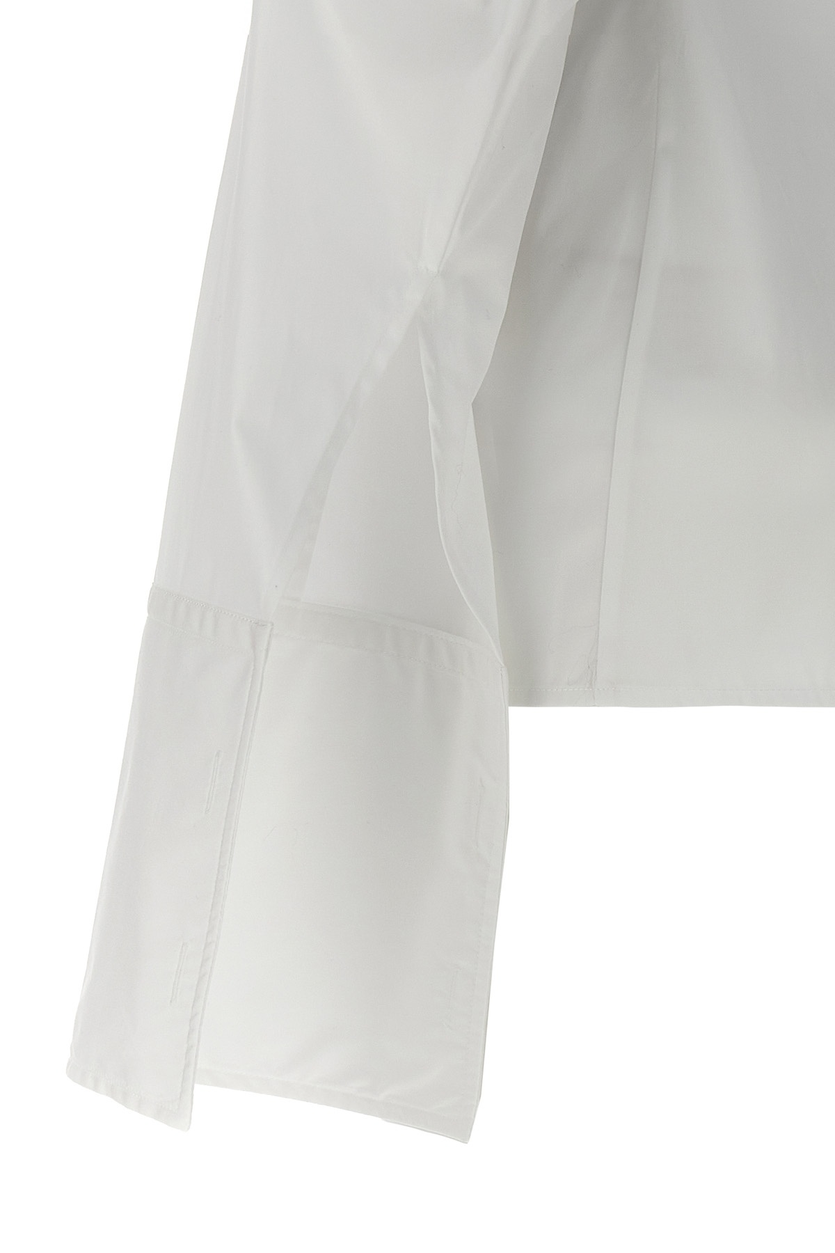 Ann Demeulemeester White Cotton Linsey Blouse In White