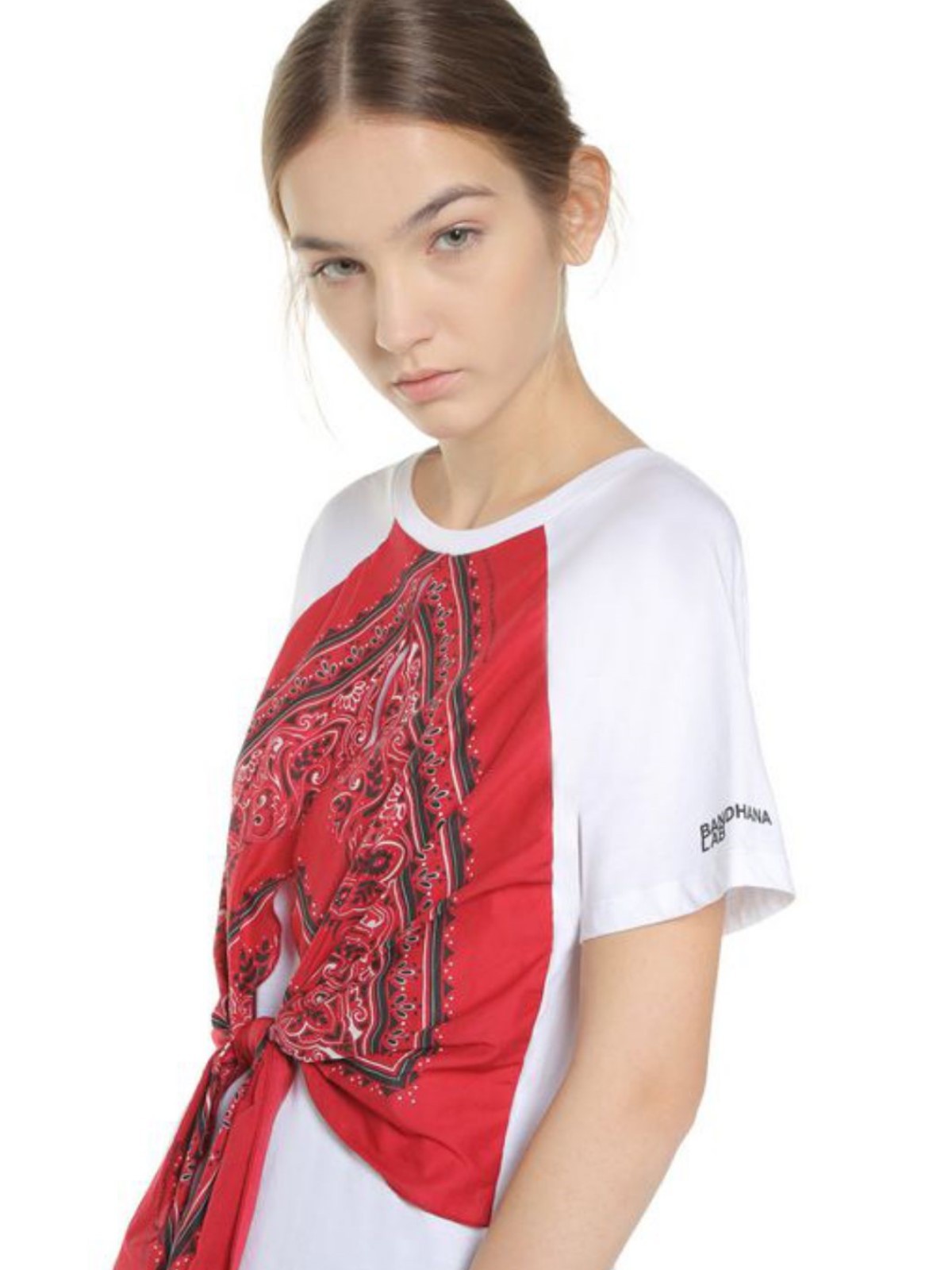 Red Valentino Strap Design T-shirt In White