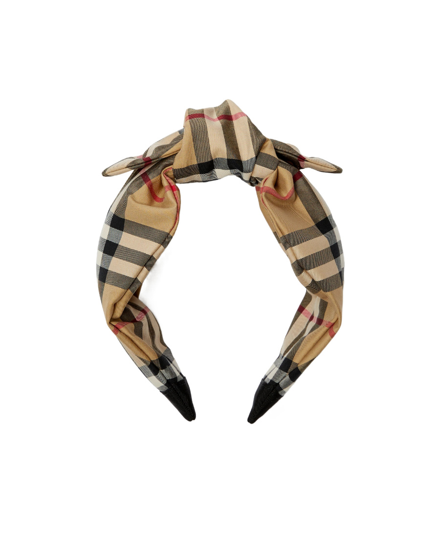 BURBERRY BURBERRY KIDS CHECKED KNOT-DETAILED HEADBAND