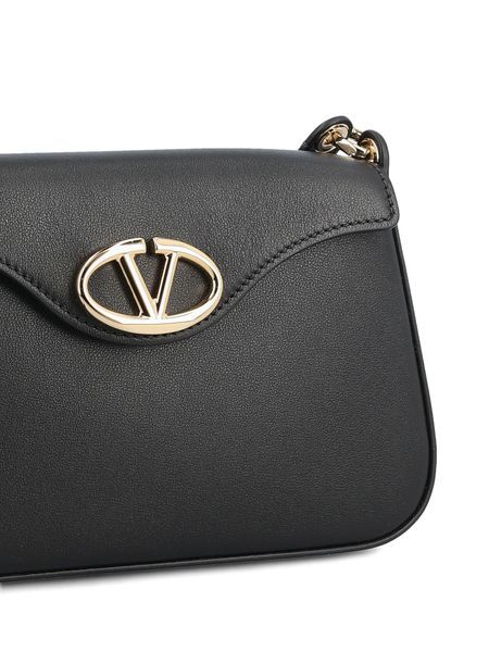 Valentino Garavani Vlogo Signature Shoulder Bag In Black