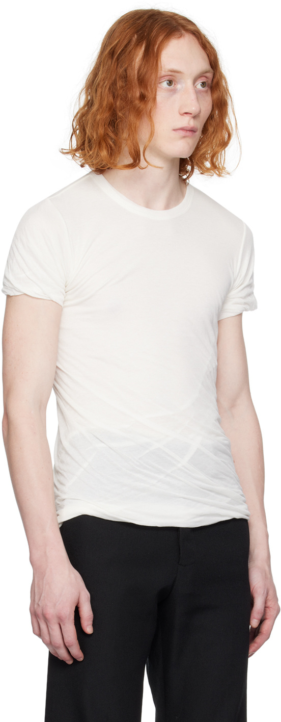 Rick Owens Double-layer T-shirt In White