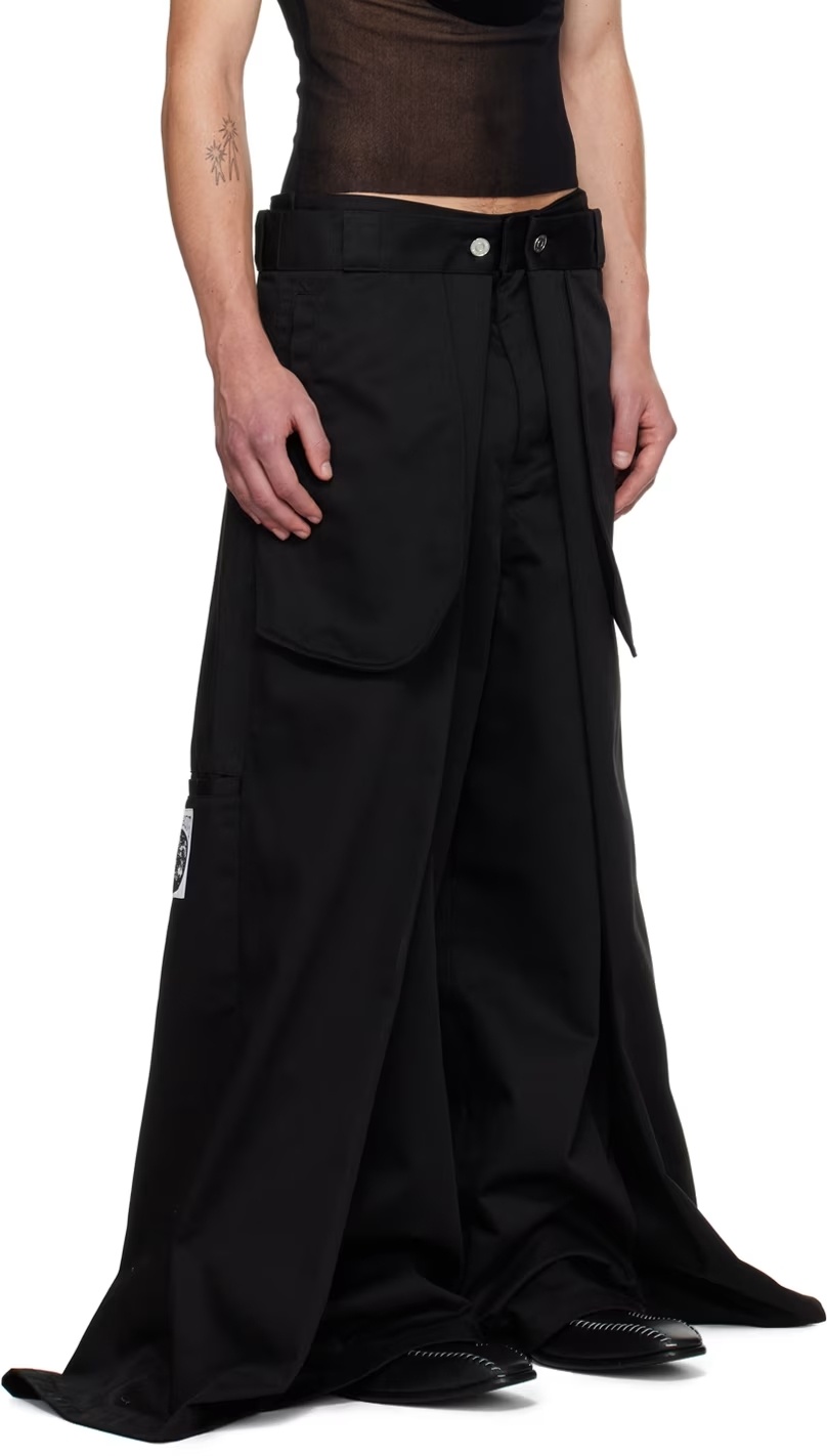 Jean Paul Gaultier Low-rise Casual Pants In Black