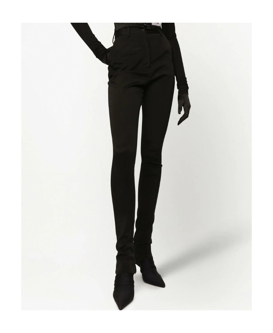 Dolce & Gabbana High Waisted Skinny-fit Trousers In Black