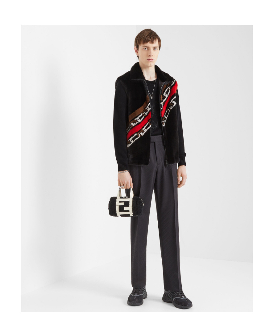 Fendi Logo-print Mesh-panelled Sneakers In Black