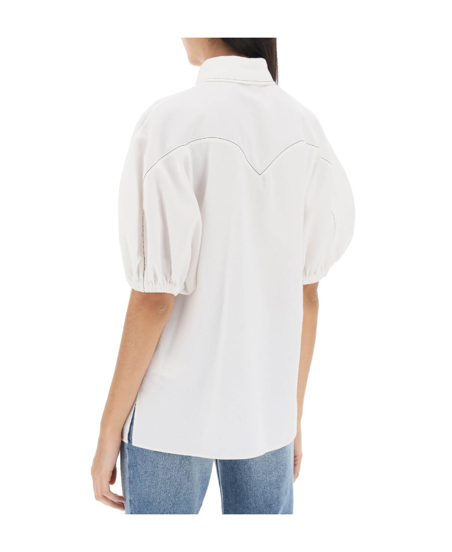 CHLOÉ OBERTEIL PATTERNED-JACQUARD BLOUSE