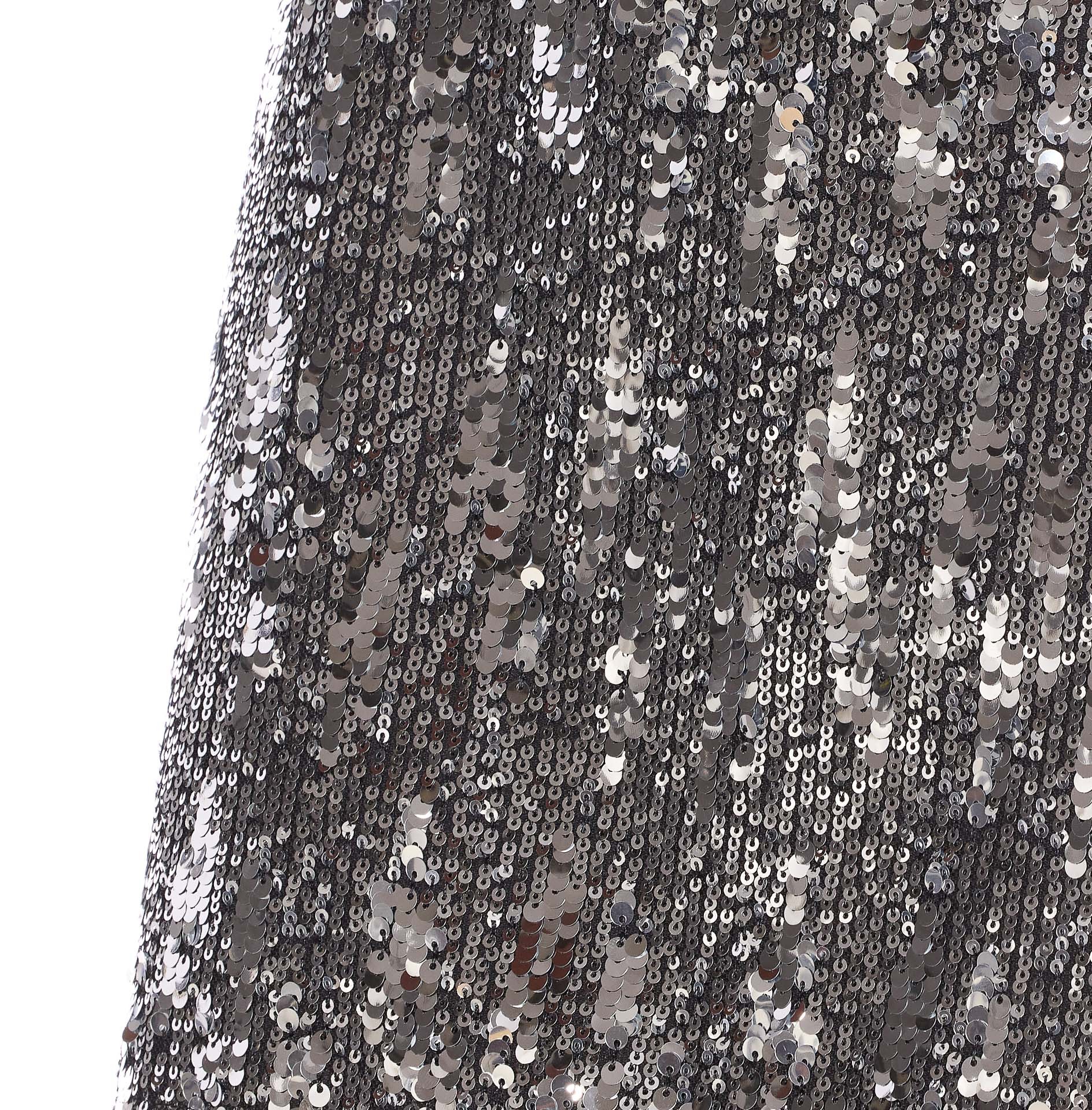 Aniye By Sequin-embellishment Mini Skirt In Gray