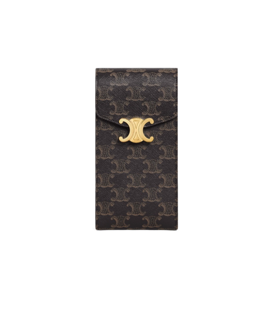 Celine Logo Shoulder Bag In Black