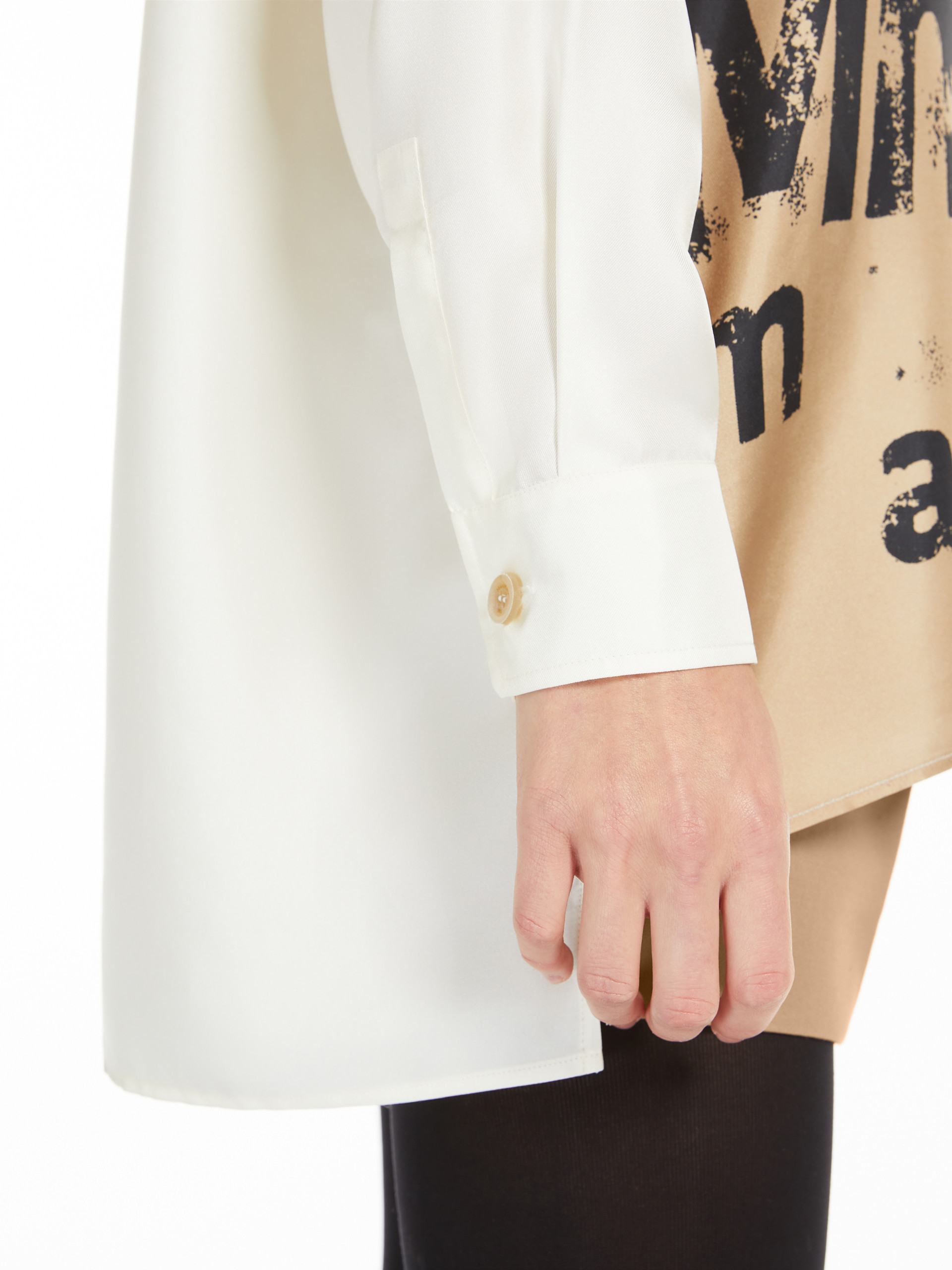 Max Mara Woman Top White Size 6 Silk In White