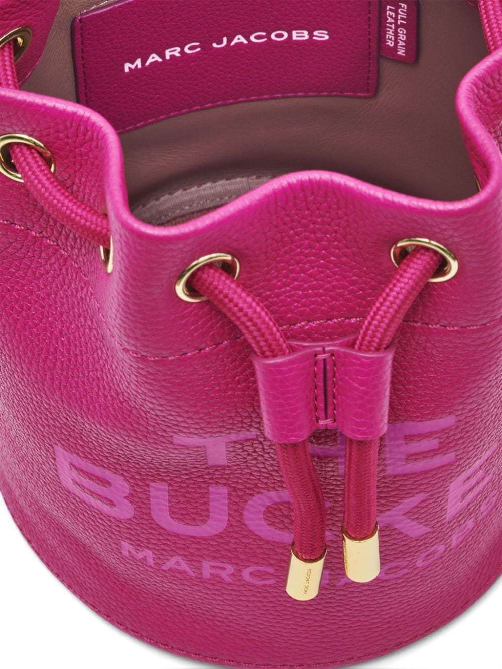 Marc Jacobs Logo Embossed Bucket Bag In Pink