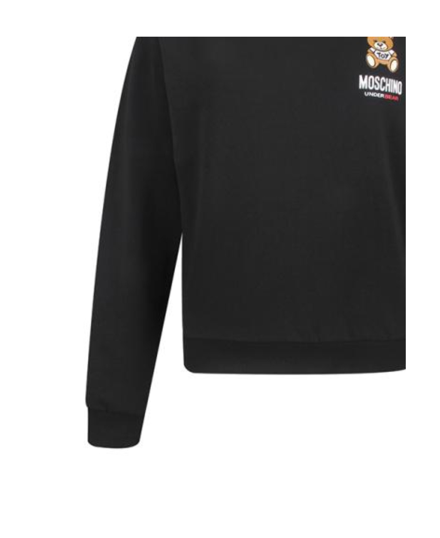 Moschino Teddy Bear-logo Jersey Sweatshirt In Black