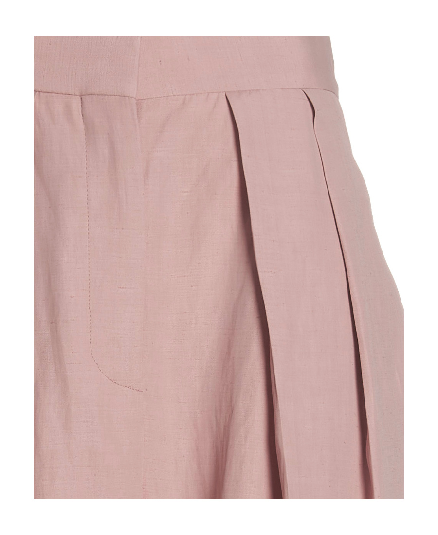 Shop Stella Mccartney Straight Leg Pleat Detailed Pants In Nude