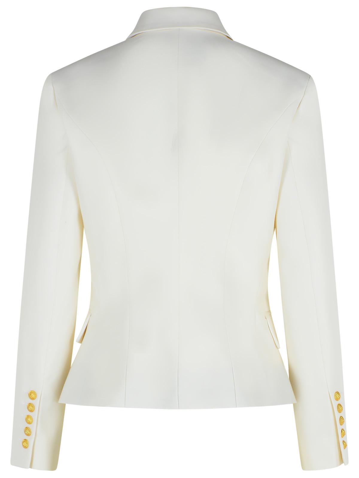 Balmain 6-button Denim Jacket In Neutral