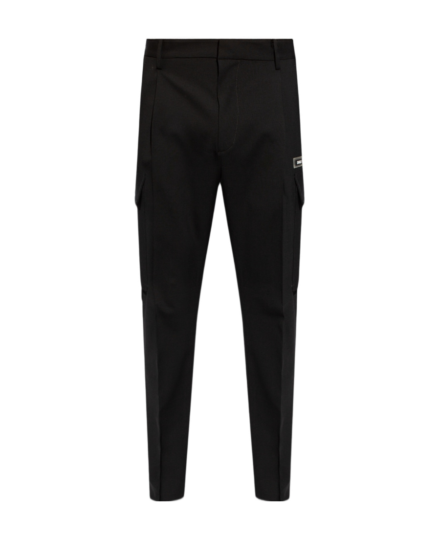 Shop Dsquared2 Utility One Pleat Tapered Trousers In Black