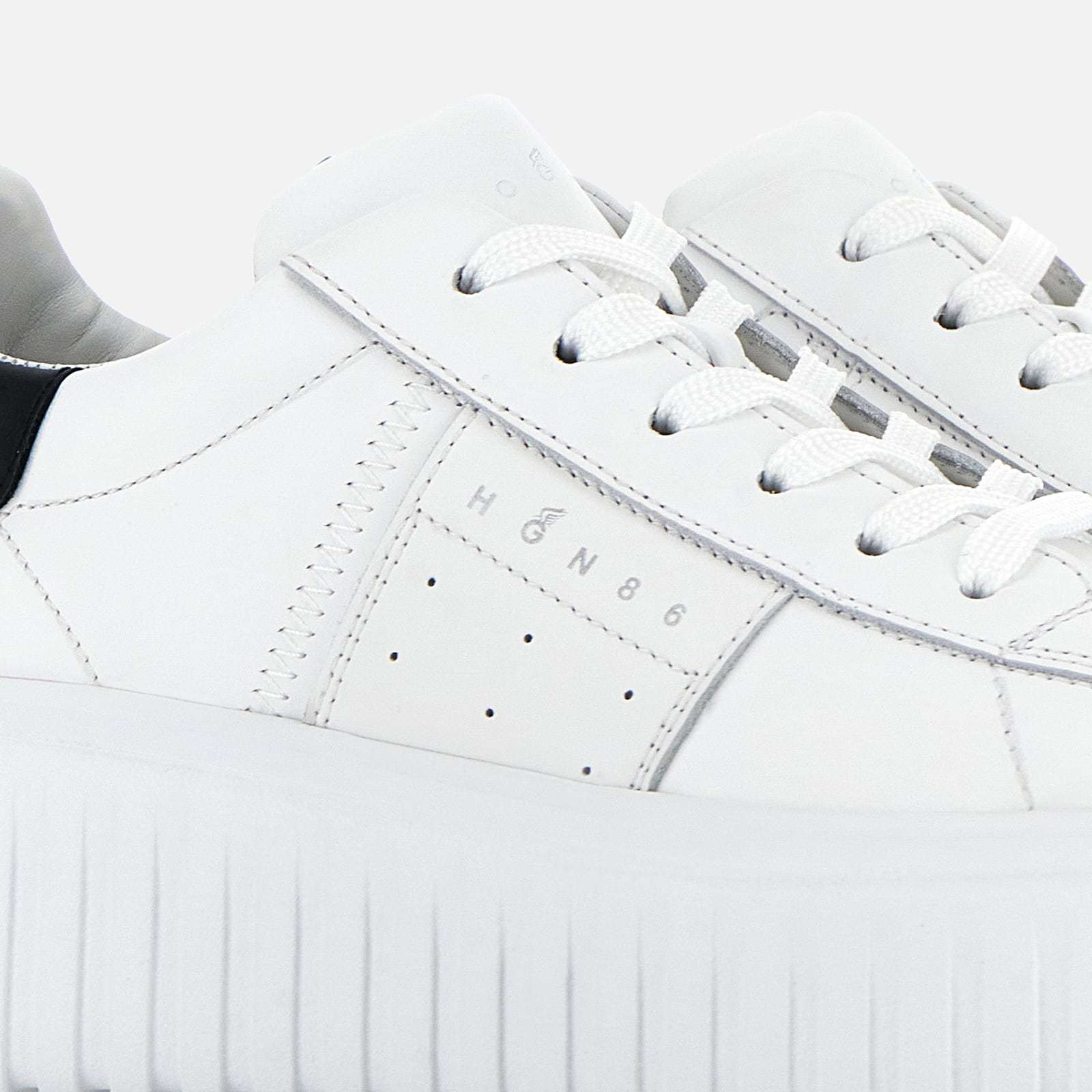 Hogan H645 Leather Sneakers In White