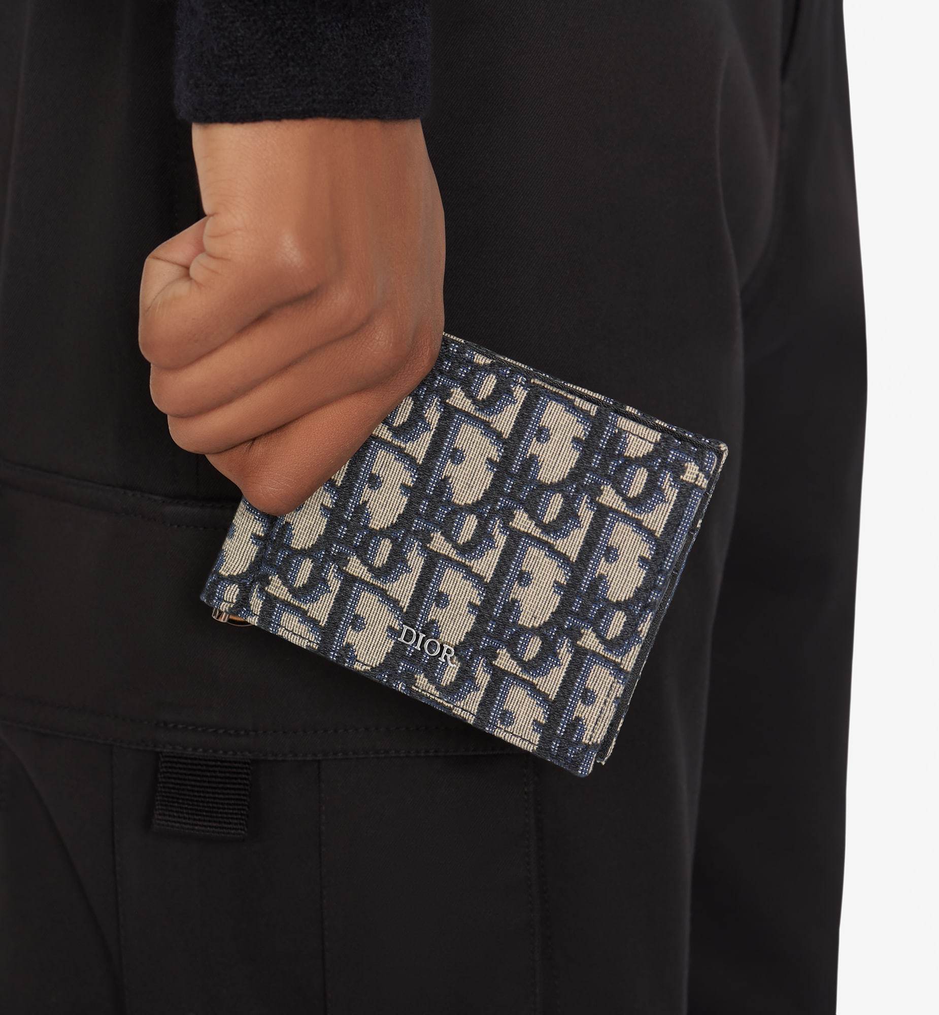 Dior Double-folded Logo Wallet In Black