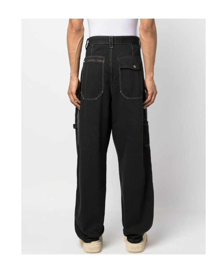 Isabel Marant Multiple-pockets Wide-leg Trousers In Black