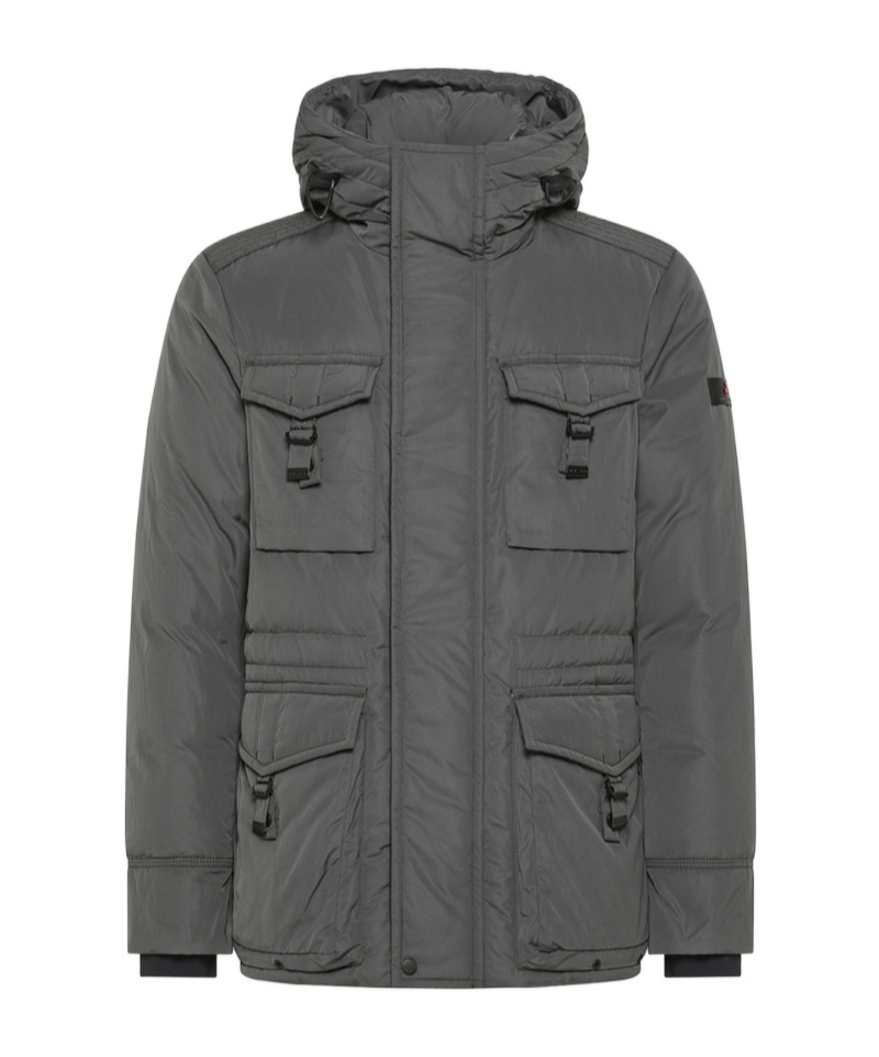 Peuterey Long-sleeved Down Jacket In Black