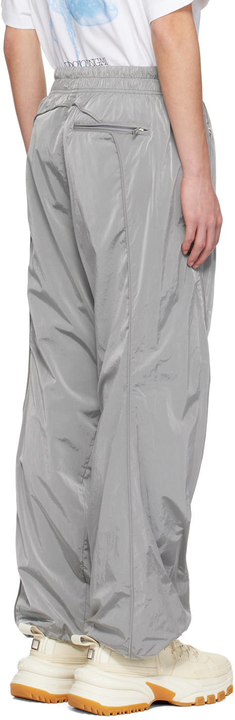 Wooyoungmi Gray Paneled Track Pants In Gray