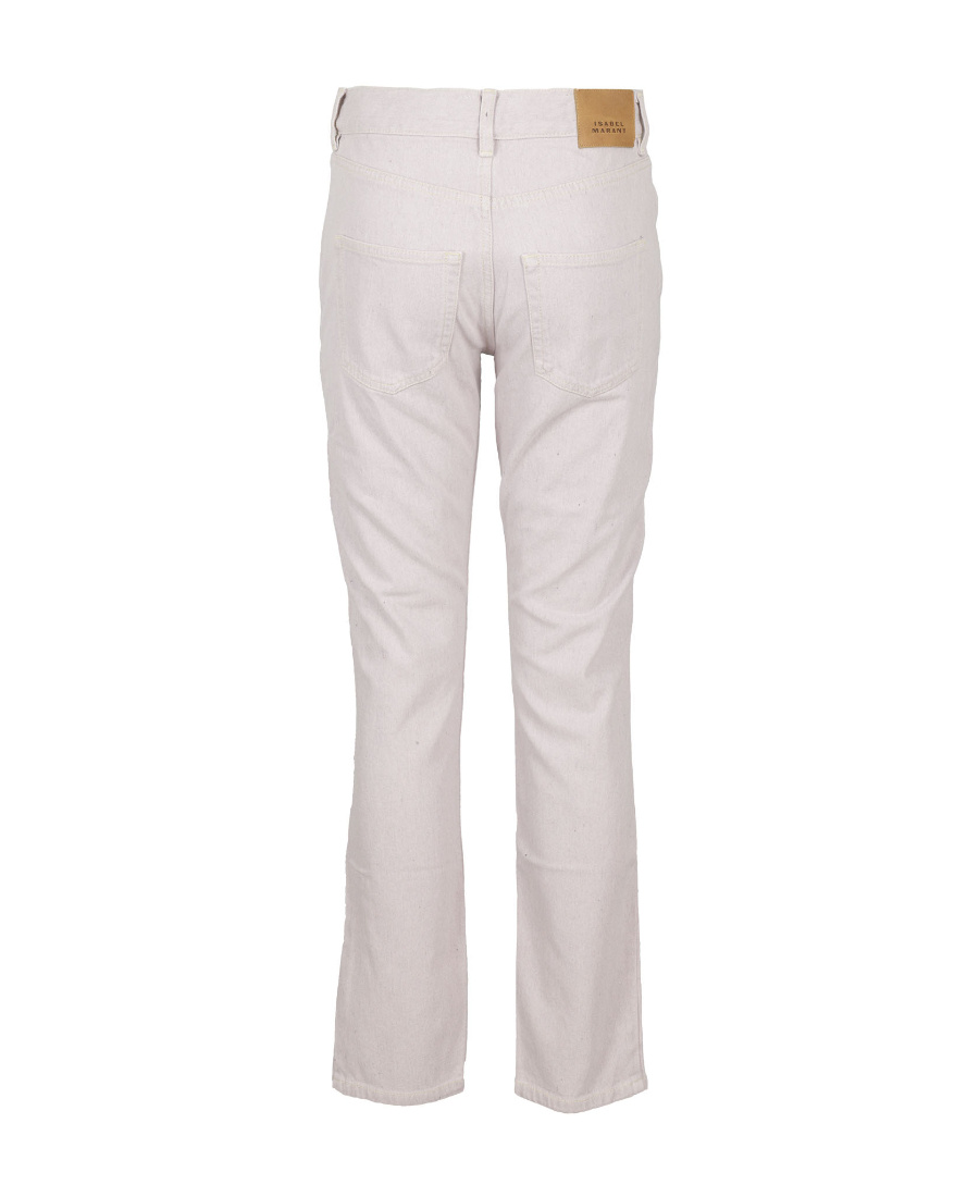 Shop Isabel Marant Vikira Straight-leg Trousers In White