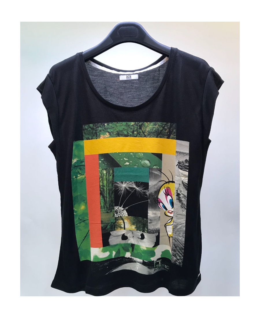 Iceberg Printed T-shirt In Black