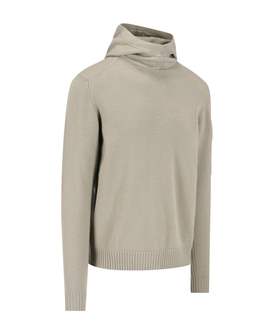 C.p. Company Fine-knit Virgin Wool-blend Hoodie In Nude