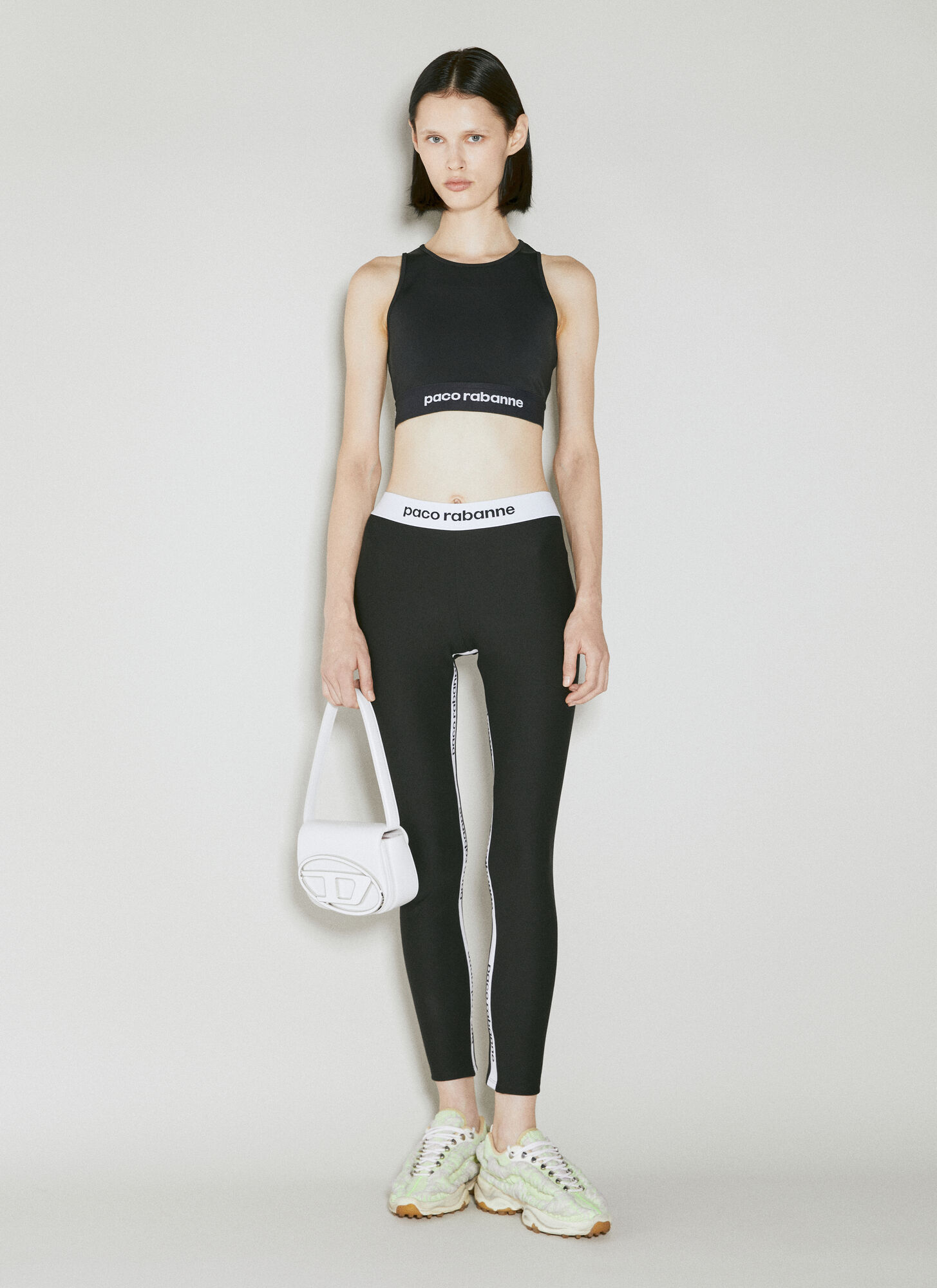Rabanne Jersey Bodyline Sports Bra In Nude