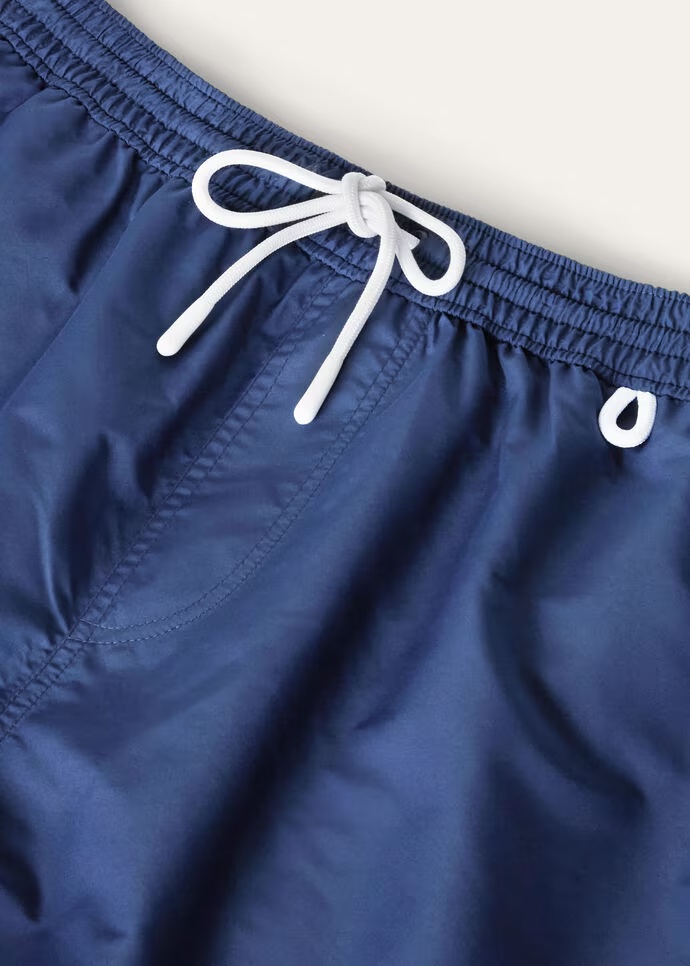 LORO PIANA ELASTIC WAIST-EDGE BEACH SHORTS