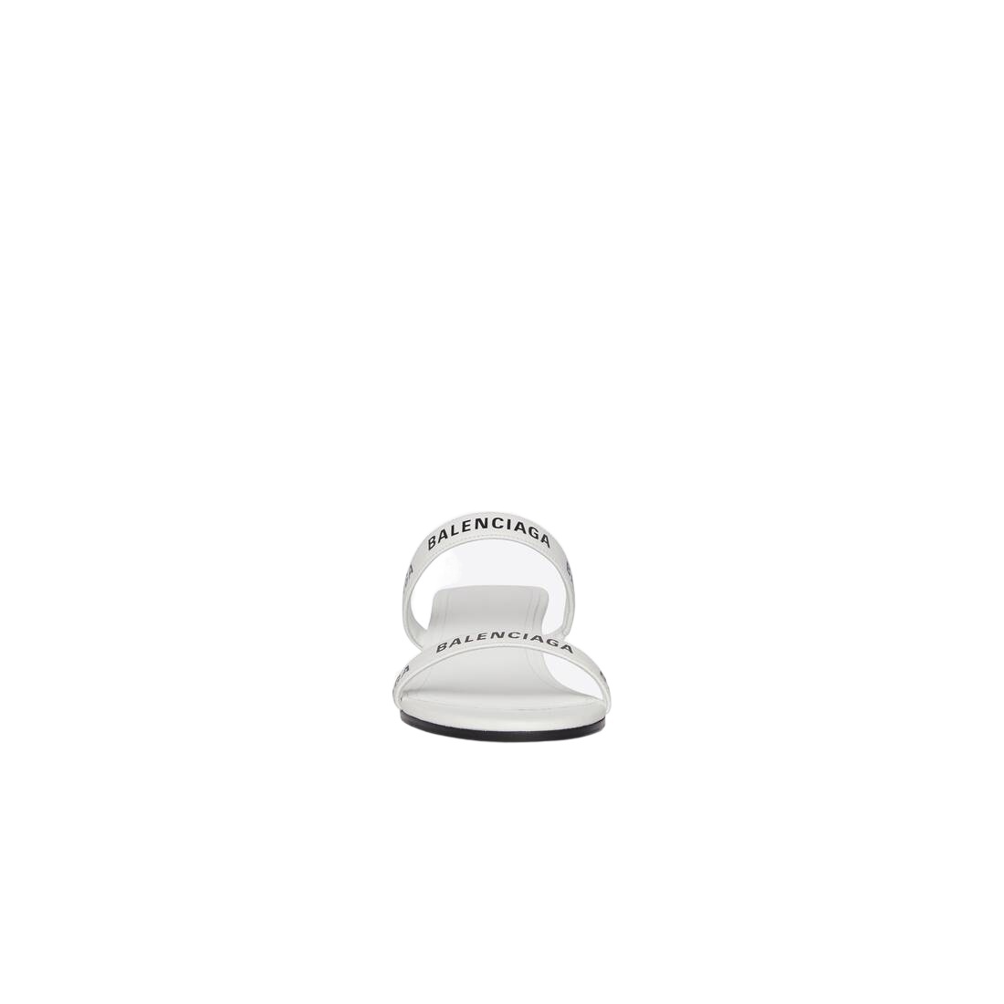 Shop Balenciaga '45mm' Logo-strap Sandals In White/black