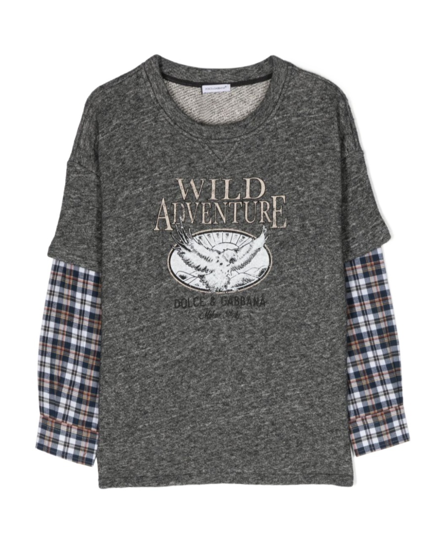 Dolce & Gabbana Wild Adventure Shirt-sleeved Jumper In Black