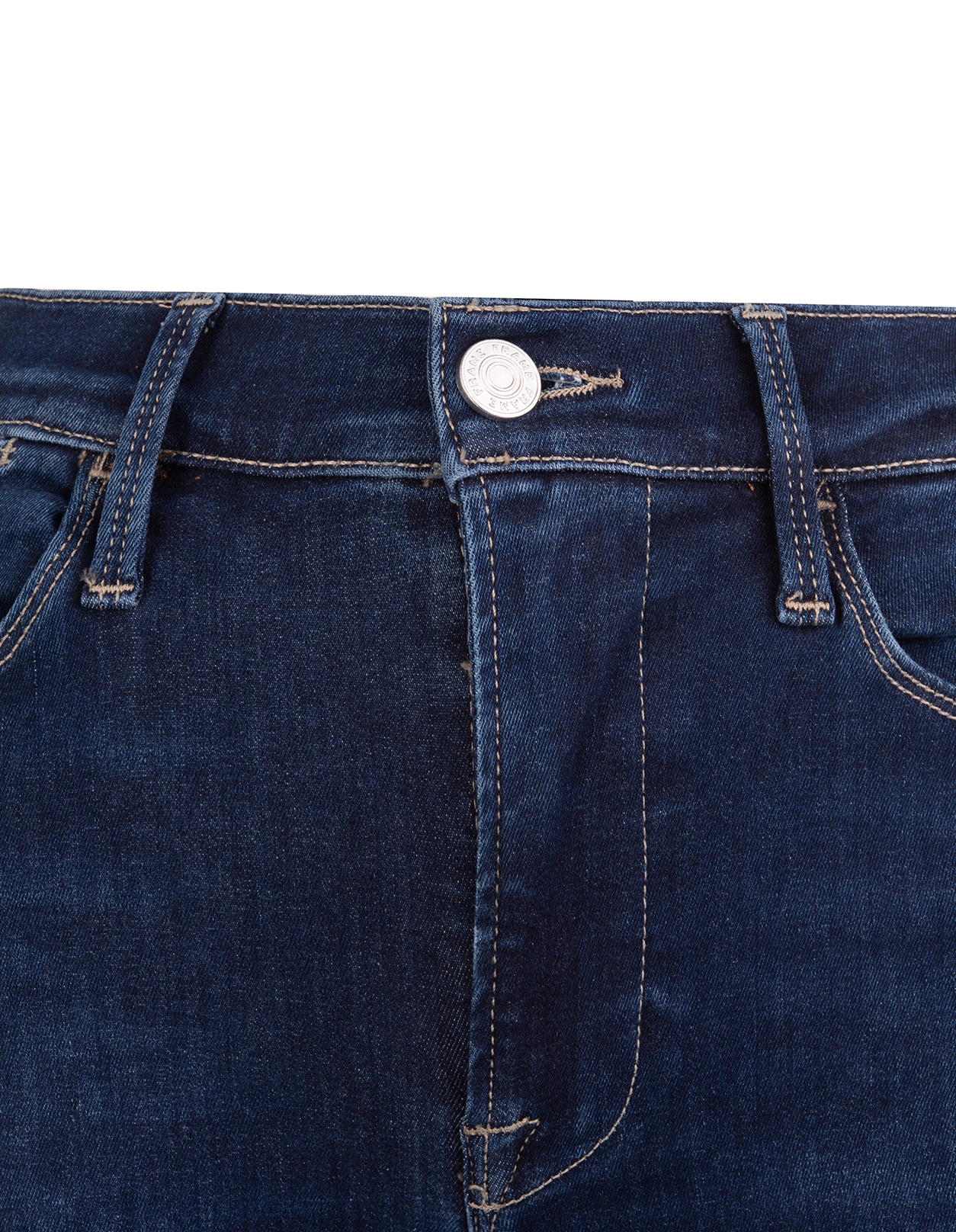 Frame High Waist Straight Jeans In Blue