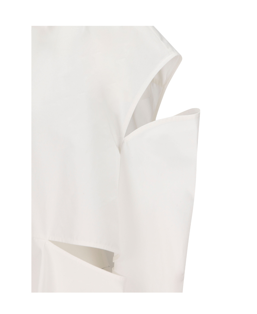 Shop Alexander Mcqueen Cut-out Detail Shirt Dress In White