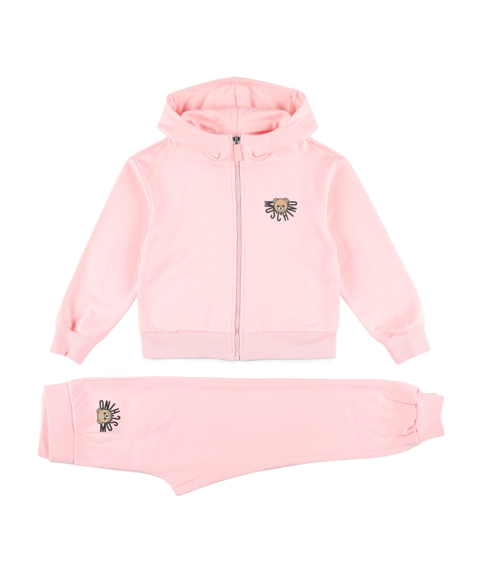 Moschino Hooded Sweatshirt And Sweatpants Set In Pink