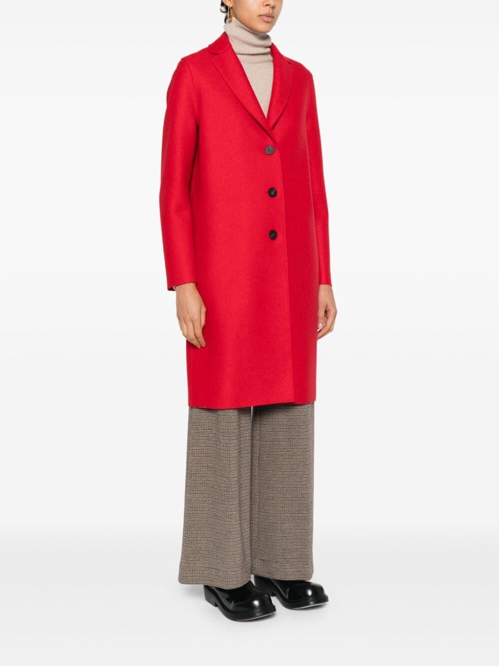 Harris Wharf London Wool Coat In Red