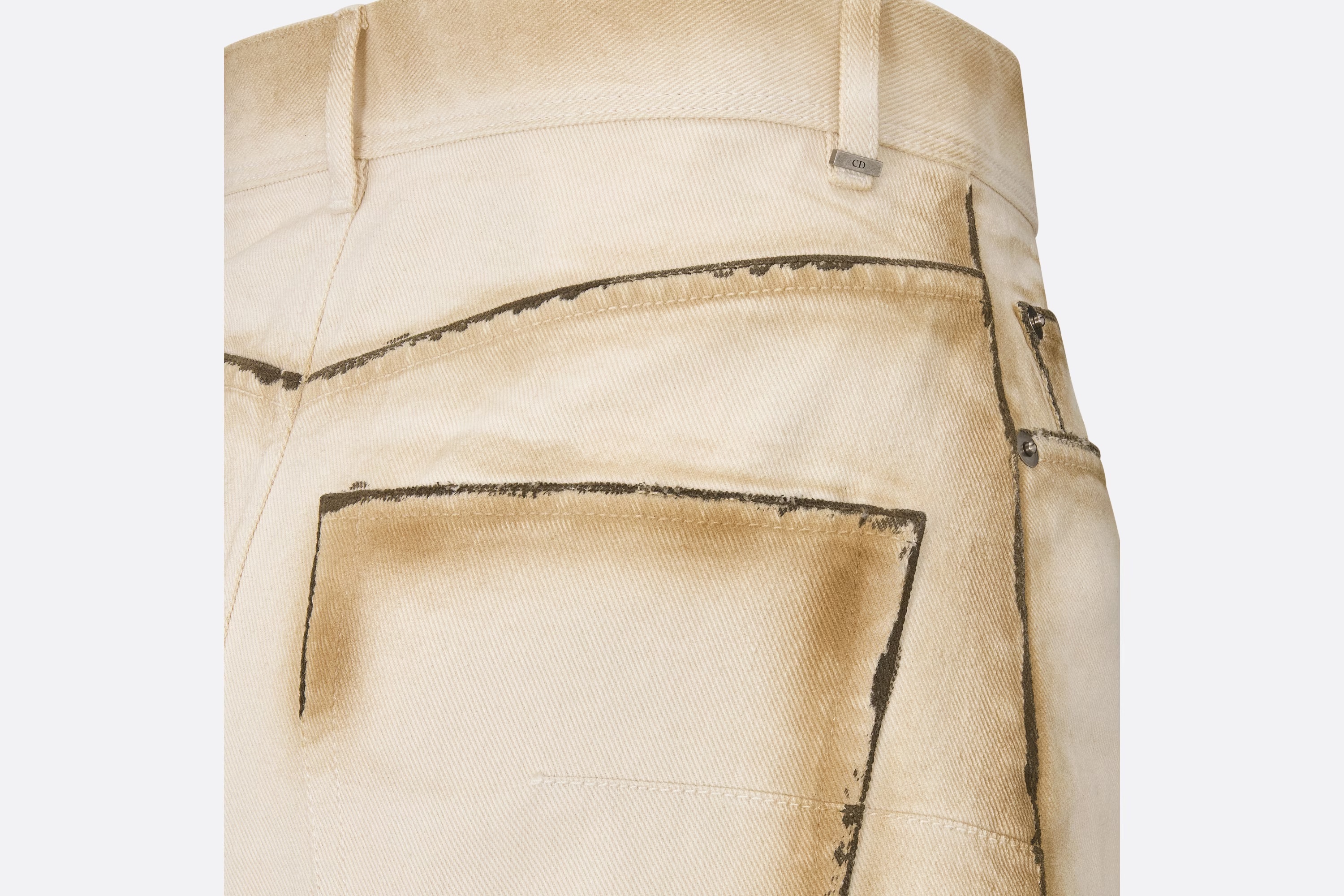 Dior Horn Medium Length Skirt In Nude