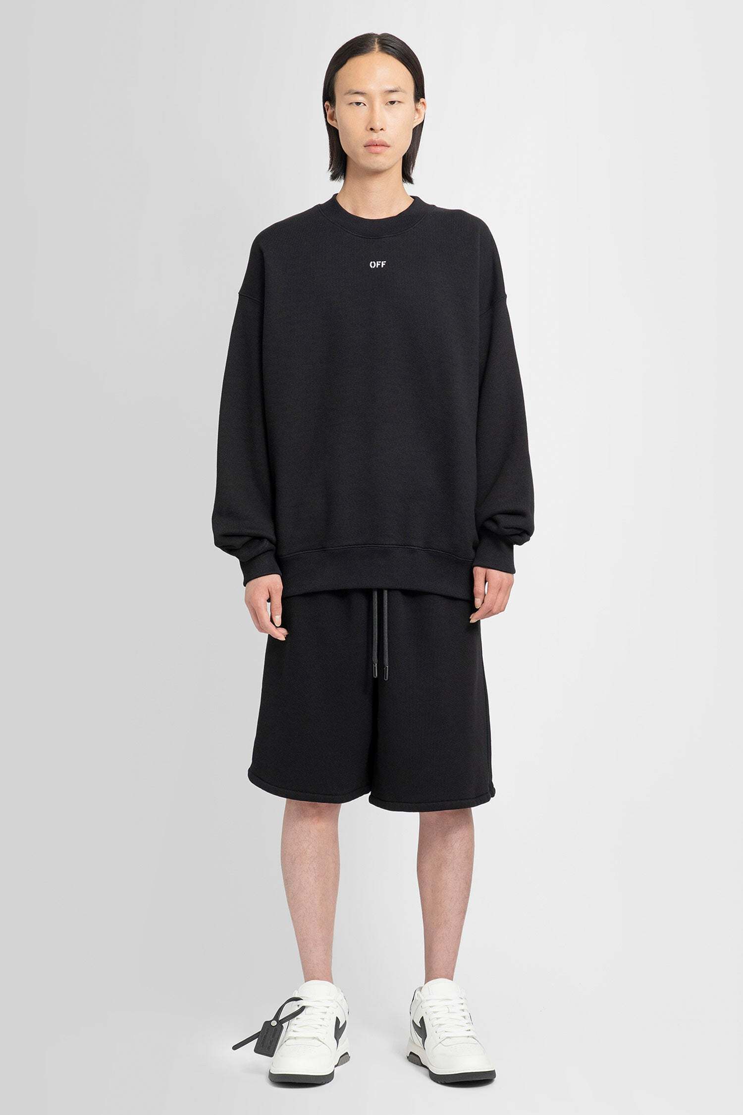 Shop Off-white Logo-print Cotton T-shirt In Black