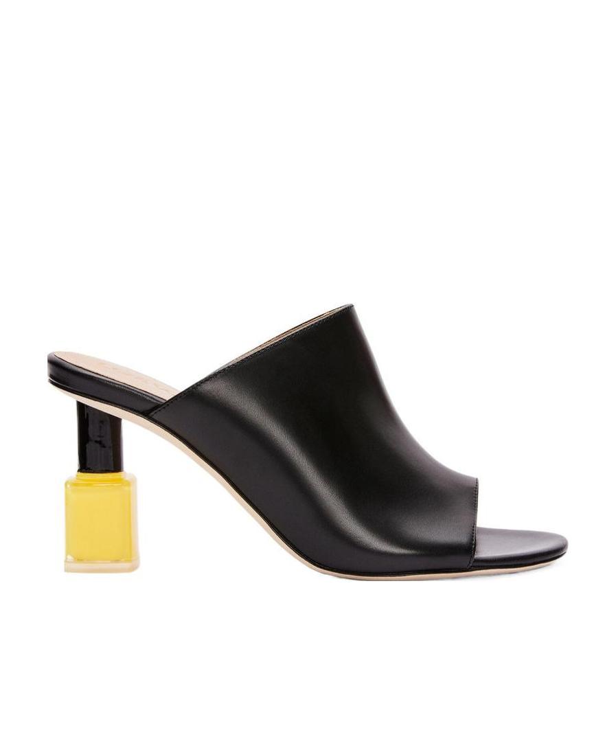 Loewe Nail Polish Mule In Calfskin In Black