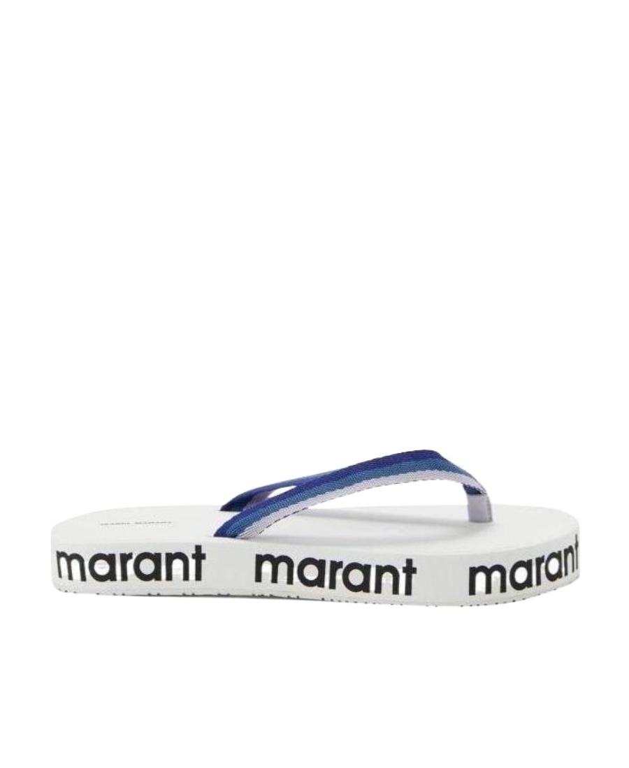 ISABEL MARANT LOGO-PRINTED FLIP-FLOPS