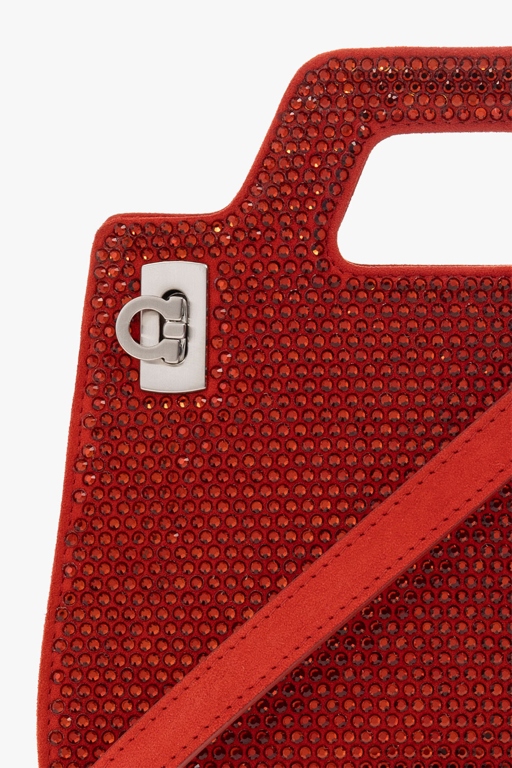 Shop Ferragamo Logo Shoulder Bag In Red