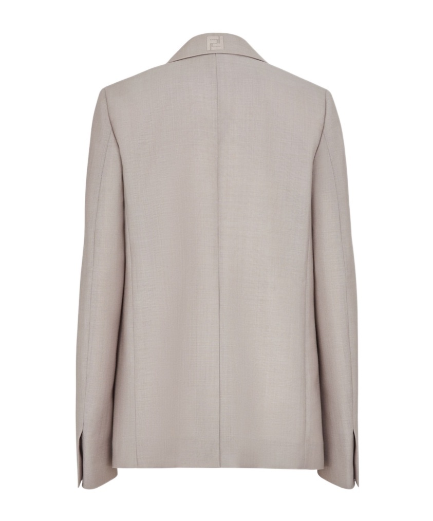 Fendi Deconstructed Tailored Jacket In Gray