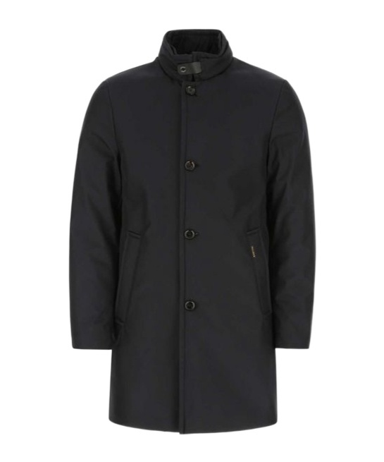 Moorer Coats Featuring High Collar And Side Pockets In Black