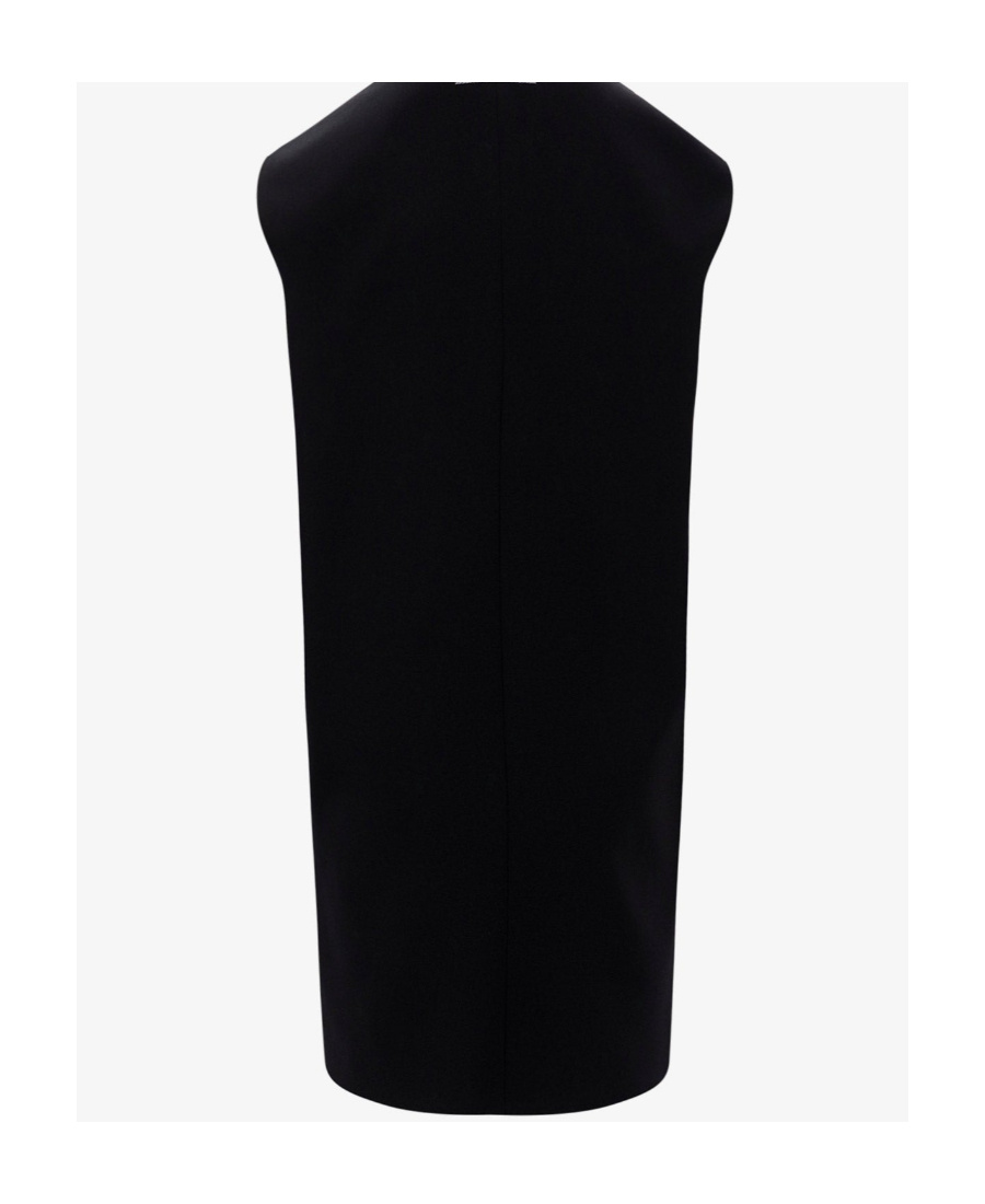 Mm6 Maison Margiela V-neck Sleeveless Short Dress In Black