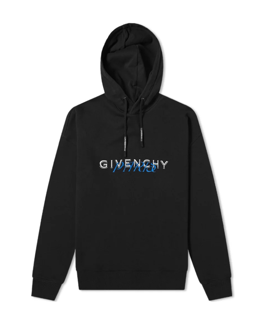 Givenchy Logo-print Cotton Hoodie In Black