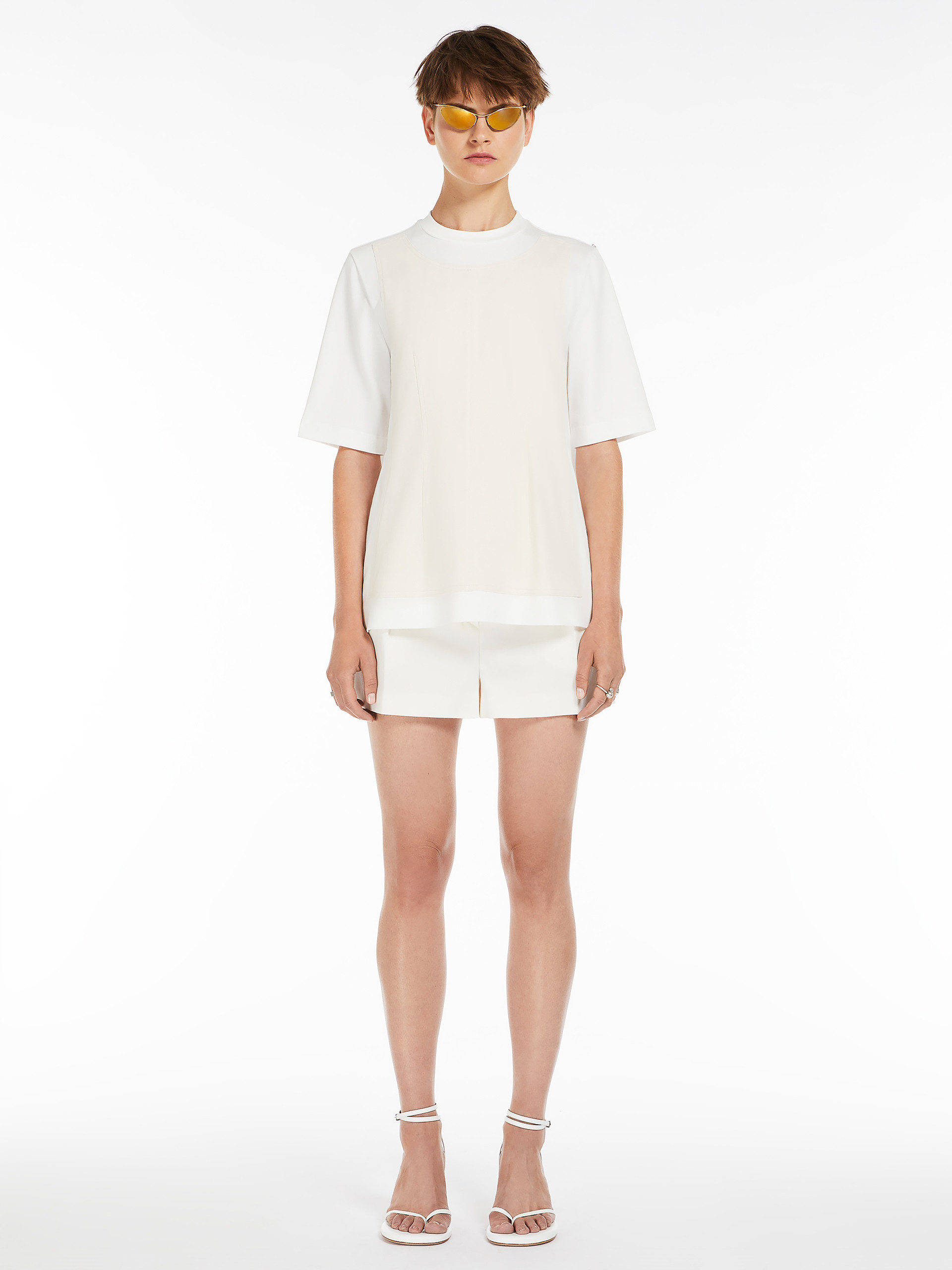 Sportmax Waistband Loop Shorts In White