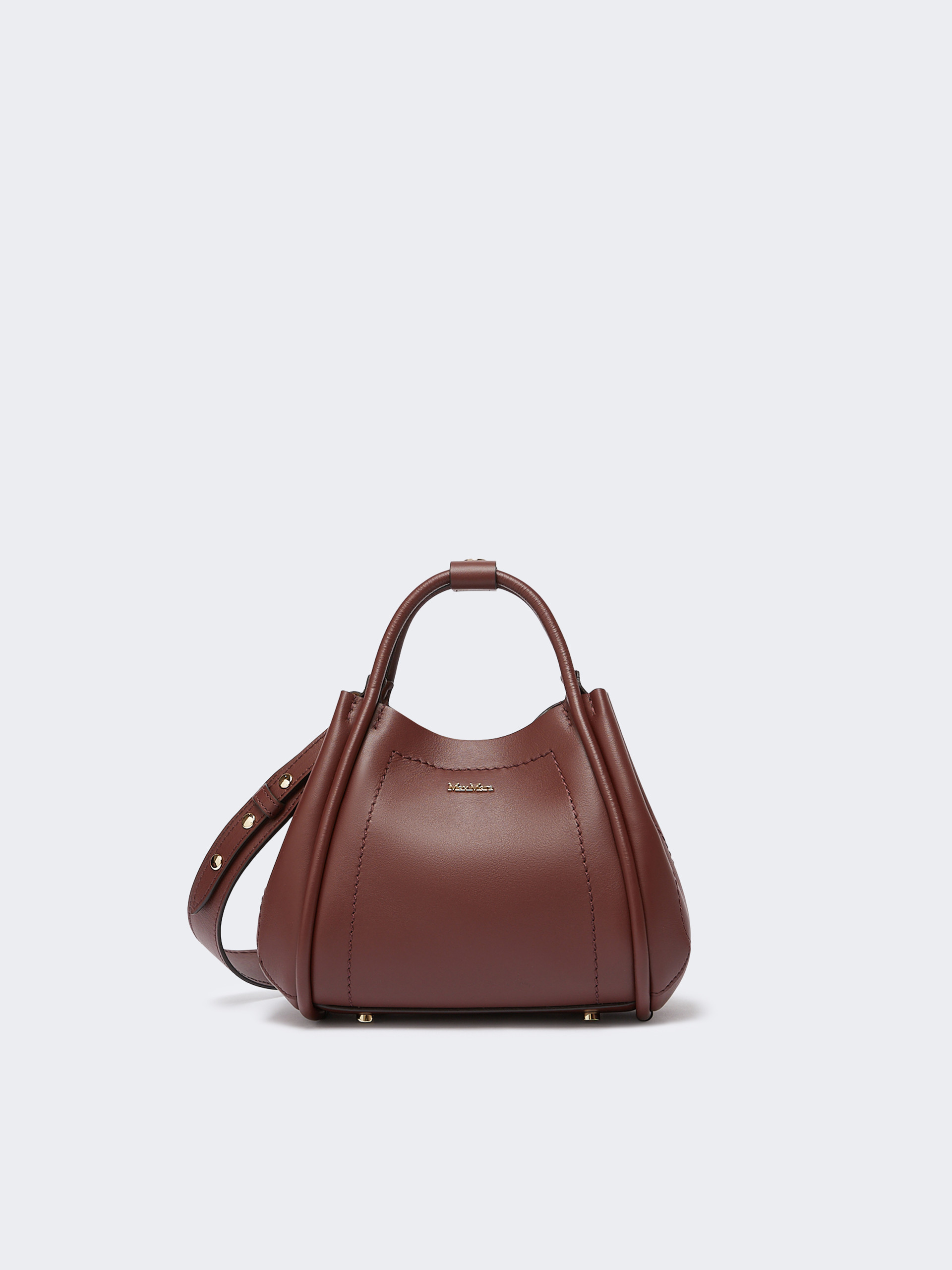 Max Mara Extra-small Leather Marine Bag In Red